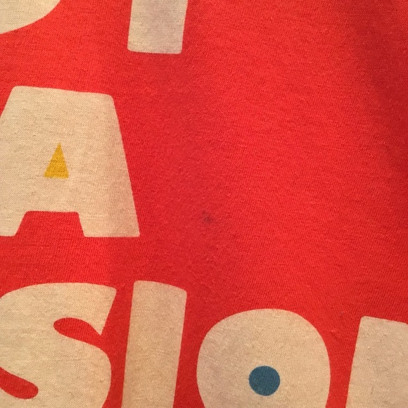 Nellie Taft Brand 100% Cotton T-shirt “Lady on a Mission” Size S Red Made in USA - Picture 3 of 7